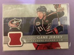 2008-09 Upper Deck UD Game Jersey Series 1 Alexandre Picard #GJ-AP Blue Jackets